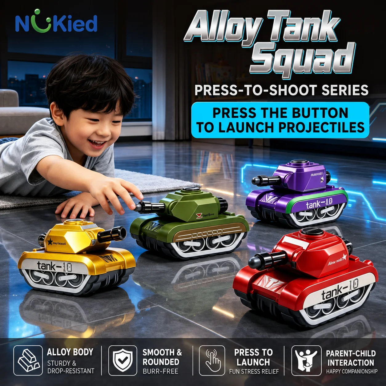 Alloy Pull-Back Mini Tank with Rotating Turret & Projectile Launcher, Durable Military Toy for Boys, Birthday Gift
Alloy Pull-Back Mini Tank with Rotating Turret & Projectile Launcher, Durable Military Toy for Boys, Birthday Gift