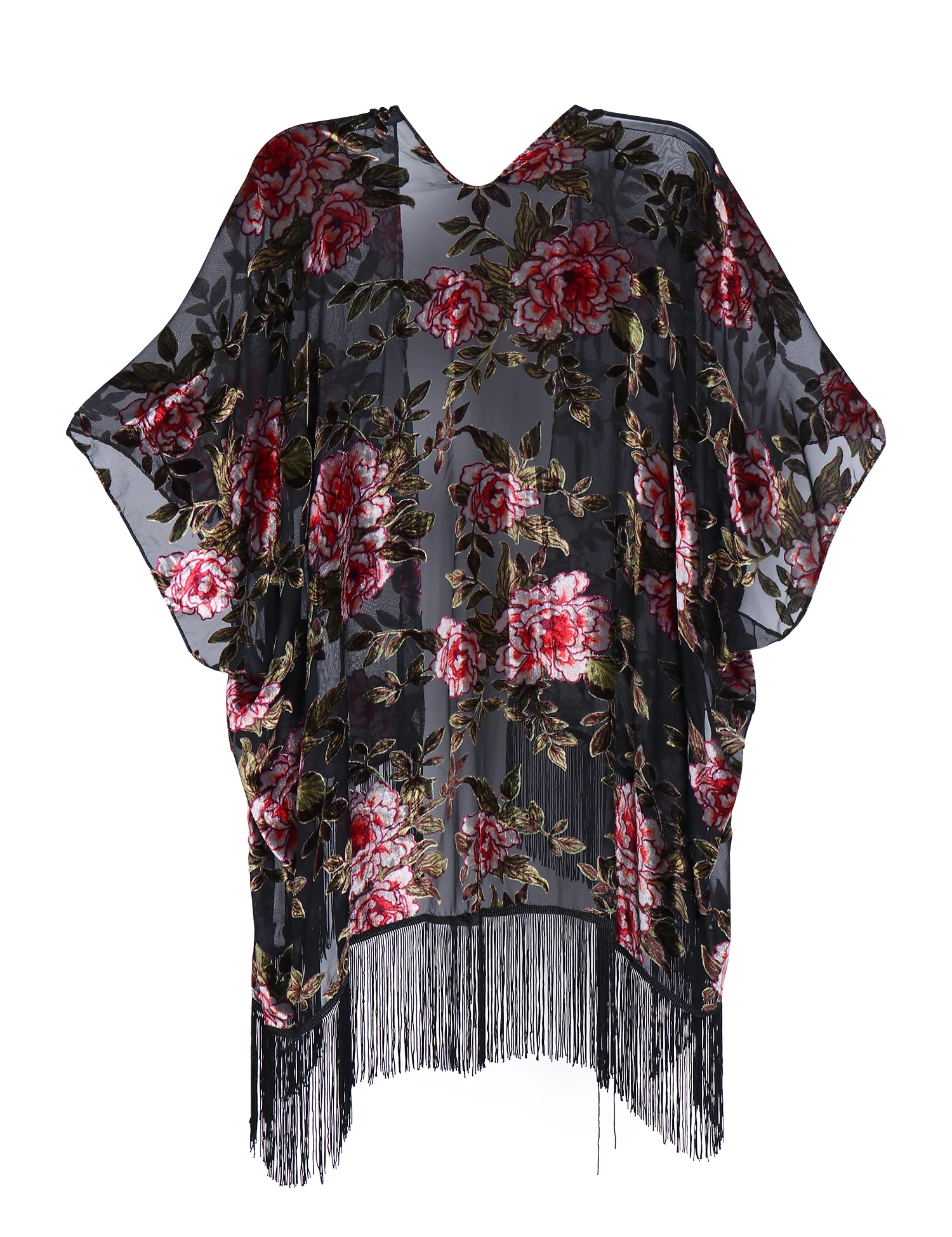 MJ SERECA Women's Burnout Velvet Kimono Black Flower Long Cardigan Cover Up Holiday Casual Cardigan Shawl Tops
MJ SERECA Women's Burnout Velvet Kimono Black Flower Long Cardigan Cover Up Holiday Casual Cardigan Shawl Tops
