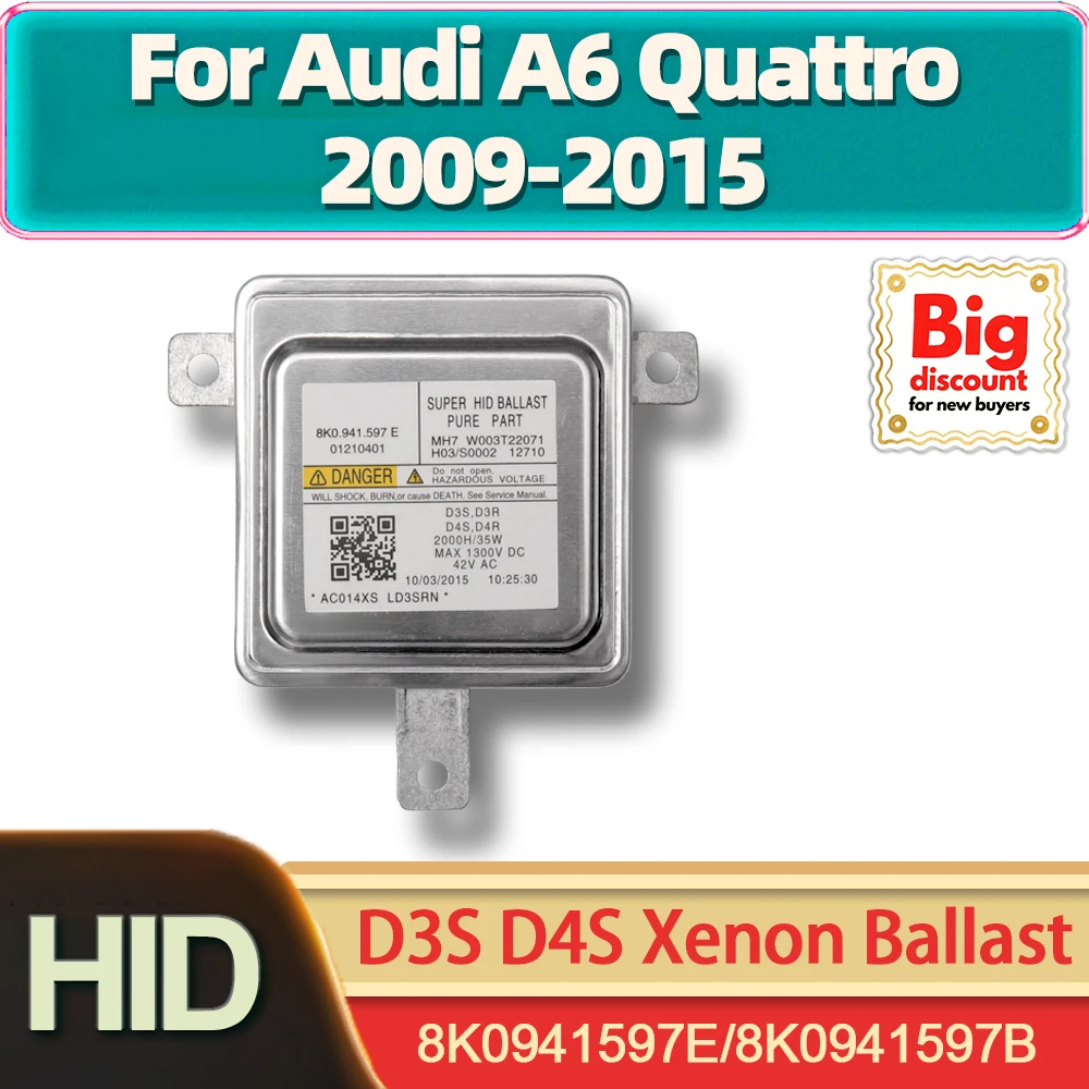 35W HID Xenon Headlight Ballast Control Unit OEM 8K0941597E 8K0941597B Xenon Light Ballast D3S D4S For Audi A6 Quattro 2009-2015
35W HID Xenon Headlight Ballast Control Unit OEM 8K0941597E 8K0941597B Xenon Light Ballast D3S D4S For Audi A6 Quattro 2009-2015