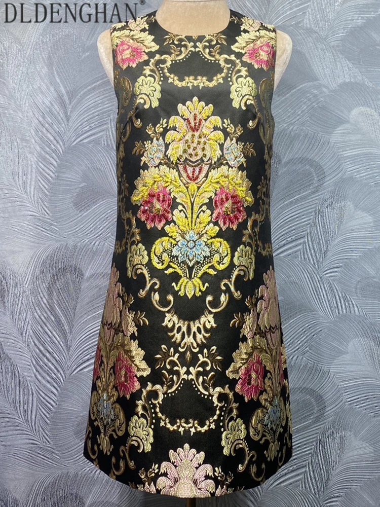DLDENGHAN Women's O-Neck Sleeveless Embroidery Beading Summer Classic Style Premium feel Mini Vest Dresses
DLDENGHAN Women's O-Neck Sleeveless Embroidery Beading Summer Classic Style Premium feel Mini Vest Dresses