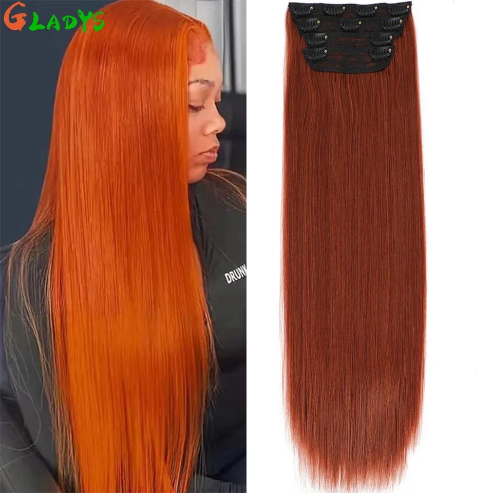 Straight High Temperature Fiber 11 Clips Ins Hair Extensions 24 Inch Orange Brown Synthetic Hair Daily Use Hair Pieces For Women
Straight High Temperature Fiber 11 Clips Ins Hair Extensions 24 Inch Orange Brown Synthetic Hair Daily Use Hair Pieces For Women