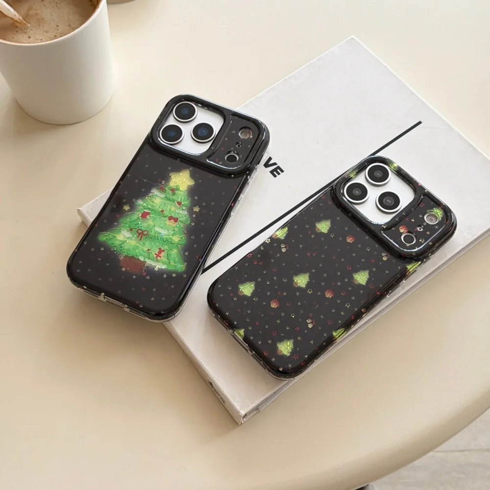 Fluorescent star Christmas tree phone case, suitable for iPhone17/14/15/16ProMax, fundans17pro cure shockproof protective case
Fluorescent star Christmas tree phone case, suitable for iPhone17/14/15/16ProMax, fundans17pro cure shockproof protective case