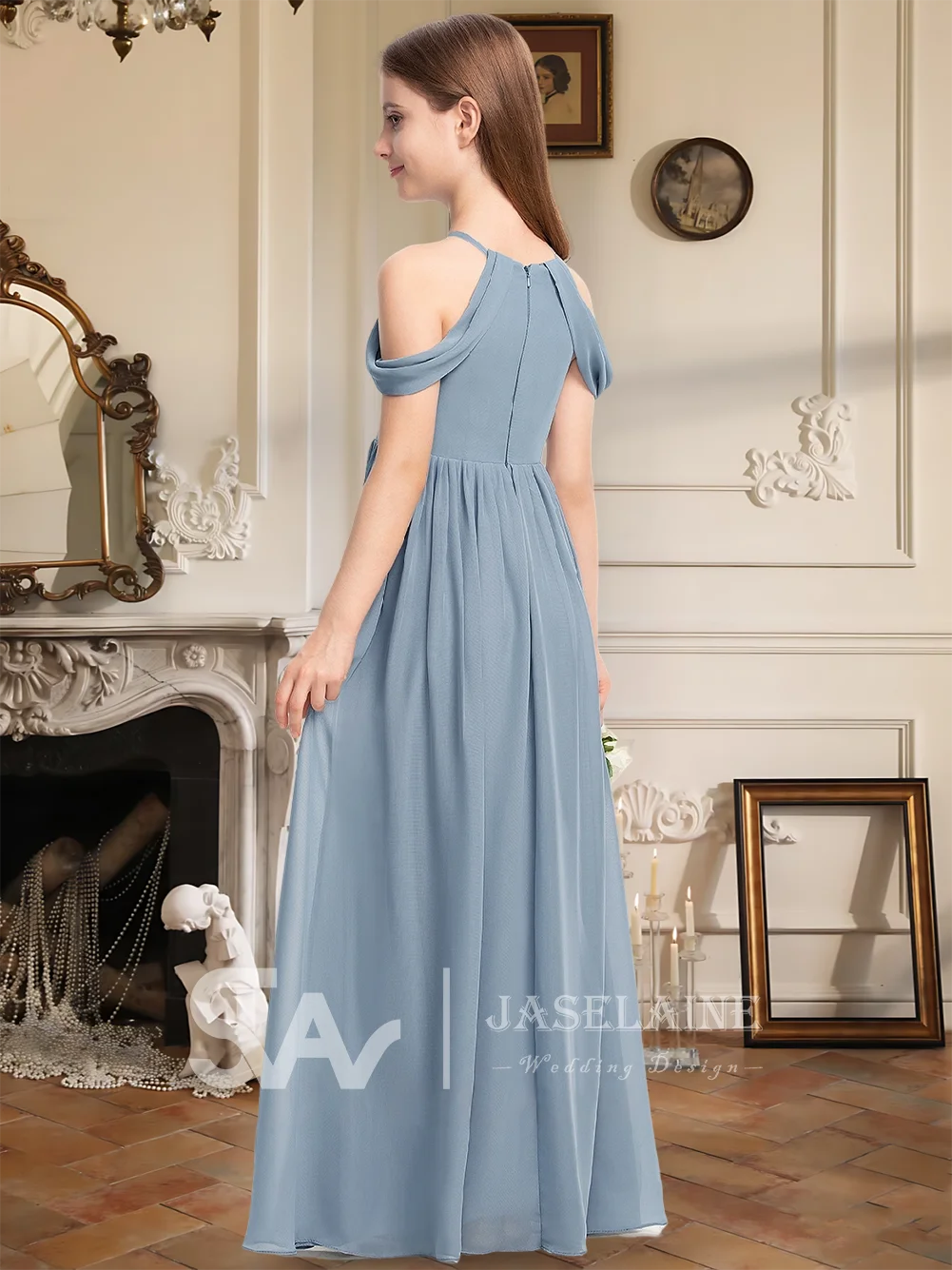 A Kids Junior Bridesmaid Dress Chiffon Halter Floor-Length Flower Girl Dress A Line Spaghetti Strap Cold Shoulder Girls Formal
A Kids Junior Bridesmaid Dress Chiffon Halter Floor-Length Flower Girl Dress A Line Spaghetti Strap Cold Shoulder Girls Formal