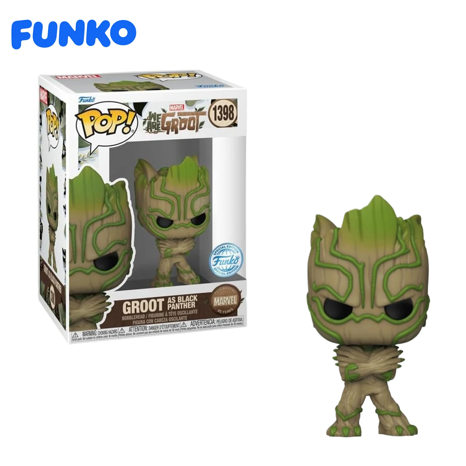 Коллекционная виниловая фигурка Funko POP Marvel к 85-летию: Черная Пантера и Грут — идеальный креативный подарок.
Коллекционная виниловая фигурка Funko POP Marvel к 85-летию: Черная Пантера и Грут — идеальный креативный подарок.