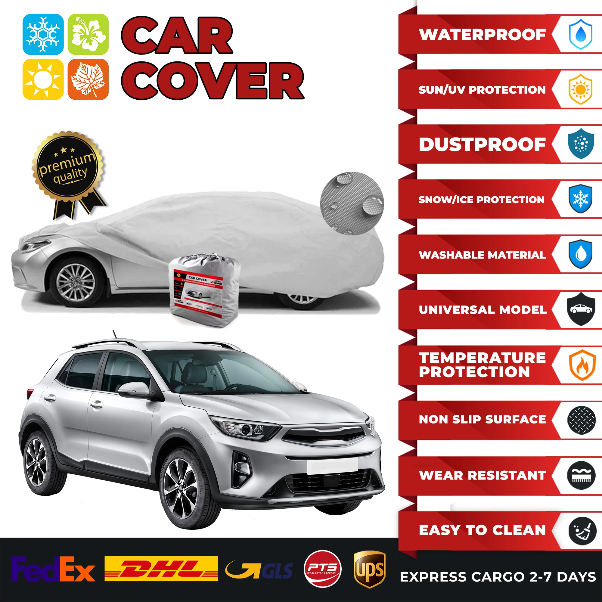 Автомобильный чехол для Kia Stonic, универсальные чехлы для автомобиля, для дома и улицы, защита от УФ-лучей, снега, пыли
Автомобильный чехол для Kia Stonic, универсальные чехлы для автомобиля, для дома и улицы, защита от УФ-лучей, снега, пыли