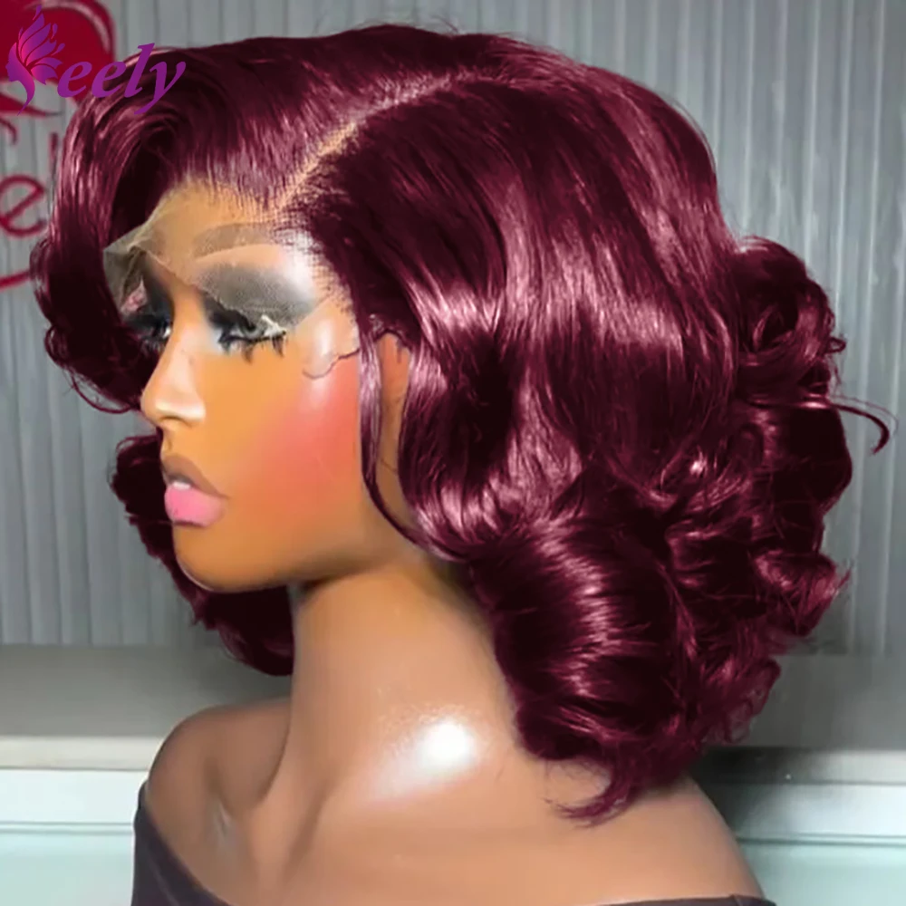 Бургундский парик 99J с коротким фасоном боб, 13x4, из бразильских волос Remy, с прозрачным кружевом, предварительно выщипанный, с лёгкой волной
Бургундский парик 99J с коротким фасоном боб, 13x4, из бразильских волос Remy, с прозрачным кружевом, предварительно выщипанный, с лёгкой волной