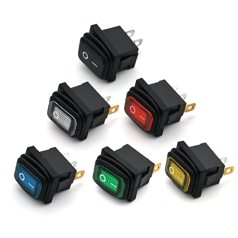 5PCS KCD1 ON-OFF 3 Pin IP66 Waterproof Rocker Switch T85 Plastic Case With LED Power Switches 12V-24VDC/110V-220VAC For Car/Boat
5PCS KCD1 ON-OFF 3 Pin IP66 Waterproof Rocker Switch T85 Plastic Case With LED Power Switches 12V-24VDC/110V-220VAC For Car/Boat