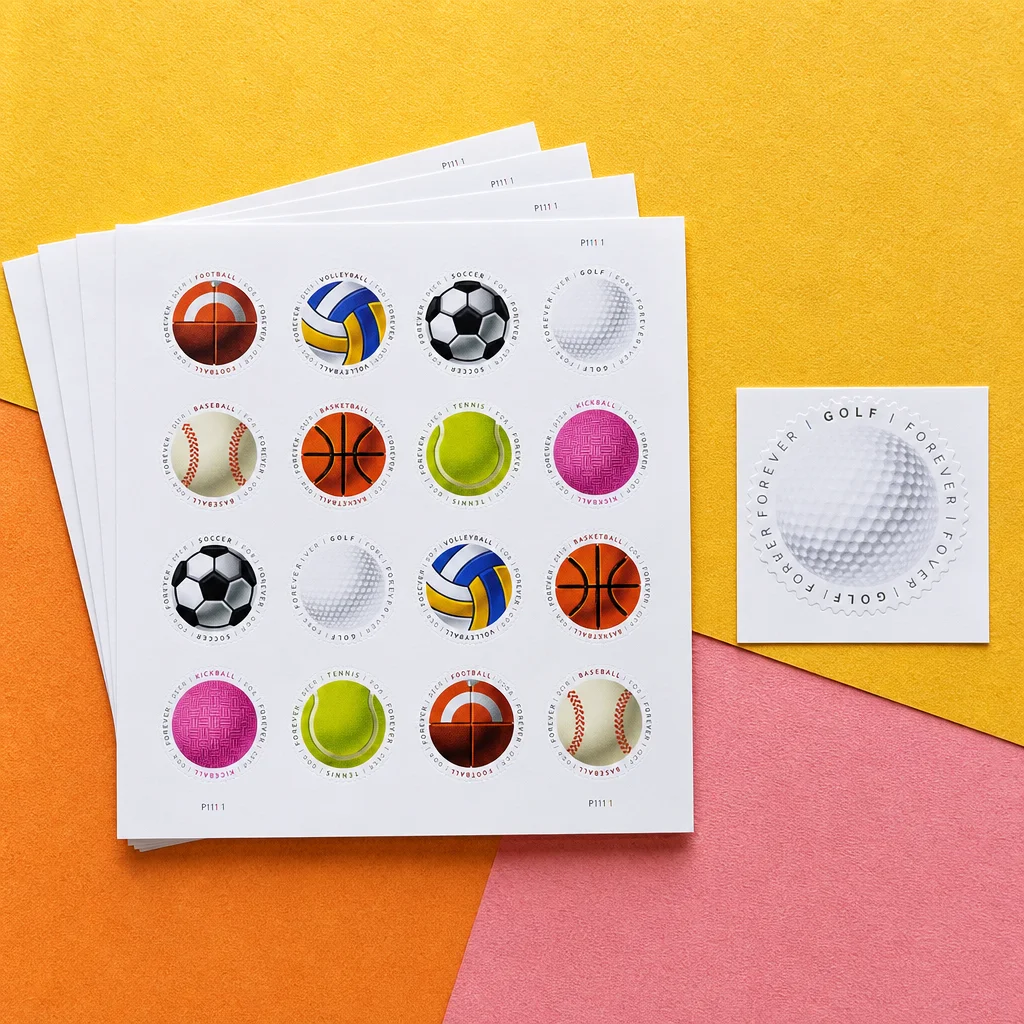 Sports Ball Stamp Style Stickers 5 Sheets 80pcs DIY Decorative Labels for Scrapbook Journal Envelope
Sports Ball Stamp Style Stickers 5 Sheets 80pcs DIY Decorative Labels for Scrapbook Journal Envelope