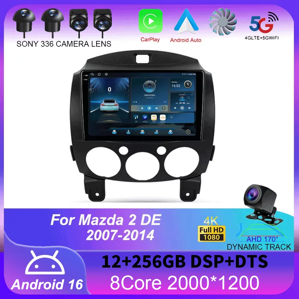 Android 16 For Mazda 2 DE 2007 - 2014 Car Radio Multimedia Video Player Navigation stereo GPS
Android 16 For Mazda 2 DE 2007 - 2014 Car Radio Multimedia Video Player Navigation stereo GPS