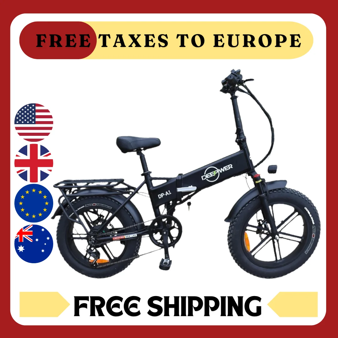 DEEPOWER A1 Folding Electric Bicycle 1000W 48V 20AH Fat Tire Ebike Mountain 20 Inch Commuting Electric Bikes For Adults E Bikes
DEEPOWER A1 Folding Electric Bicycle 1000W 48V 20AH Fat Tire Ebike Mountain 20 Inch Commuting Electric Bikes For Adults E Bikes