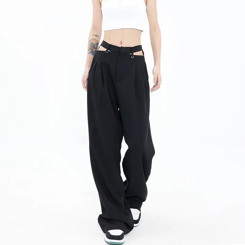 Wide Leg Chic Suit Pants For Women Vintage Office Elegant Casual Black Trousers Female High Wasit Pants
Wide Leg Chic Suit Pants For Women Vintage Office Elegant Casual Black Trousers Female High Wasit Pants
