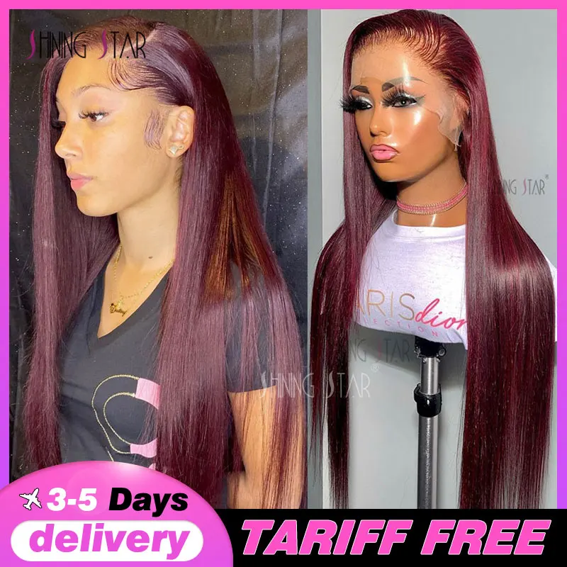 Dark Burgundy 13X4 Hd Lace Frontal Human Hair Wig Straight Red 13X6 Lace Front Human Hair Wigs 34Inch 99J Colored Human Hair Wig
Dark Burgundy 13X4 Hd Lace Frontal Human Hair Wig Straight Red 13X6 Lace Front Human Hair Wigs 34Inch 99J Colored Human Hair Wig