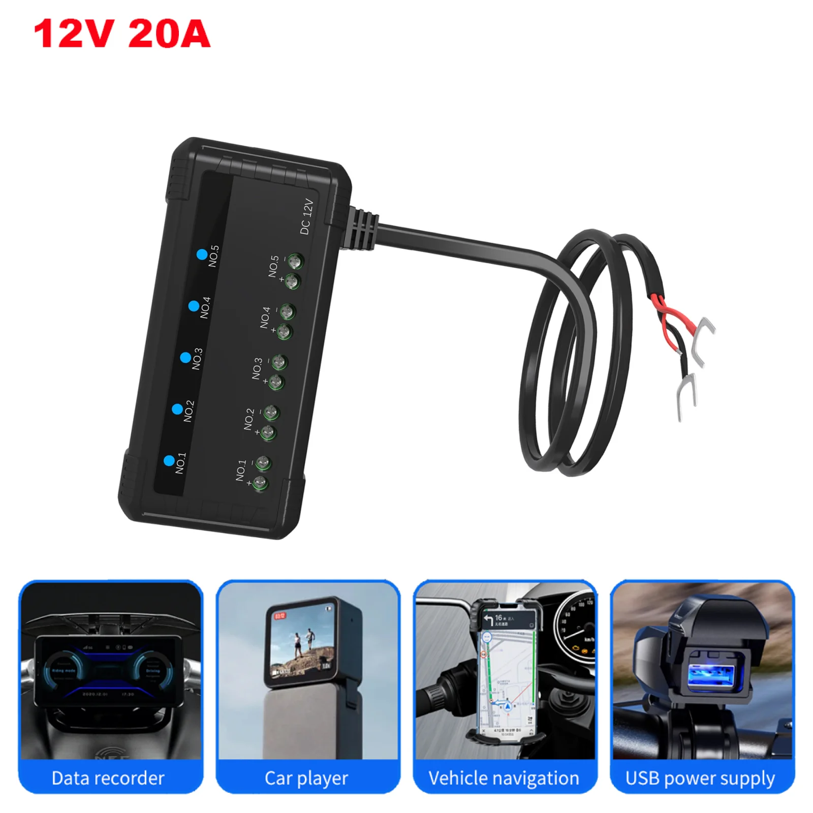 12V Universal Automotive Fuse 4/5 Circuits Protection 20A with LED Indicators Efficient Wiring for Motorcycle Car Accessories
12V Universal Automotive Fuse 4/5 Circuits Protection 20A with LED Indicators Efficient Wiring for Motorcycle Car Accessories