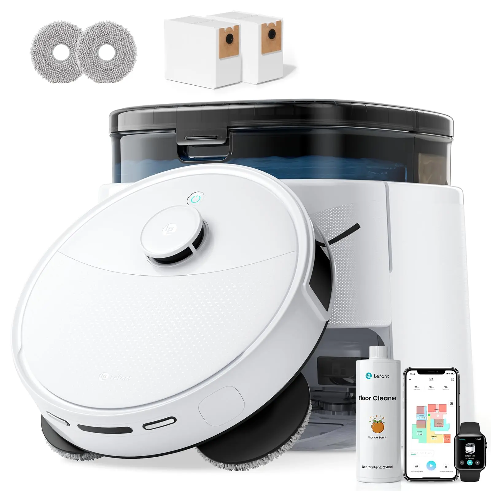 NEW IN STOCK Lefant M3 Max Robot Vacuum and Mop, Anti-Tangle Brushes, Dual Spinning Mop, 113°F Hot Water Auto Mop Washing/.,
NEW IN STOCK Lefant M3 Max Robot Vacuum and Mop, Anti-Tangle Brushes, Dual Spinning Mop, 113°F Hot Water Auto Mop Washing/.,
