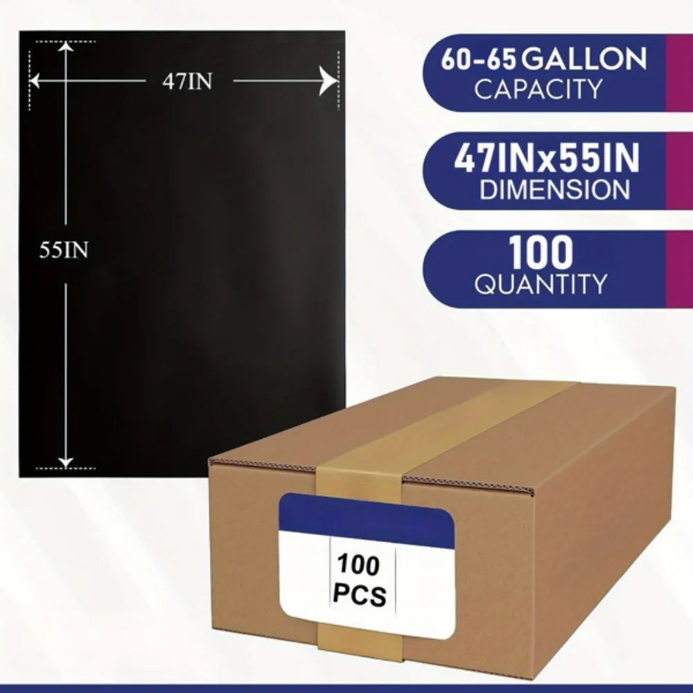 Очень большие мешки для мусора на 65 галлонов — 100 утолщенных сверхпрочных черных мешков для мусора для использования на открытом воздухе, движущиеся ящики для мусора, массовые отходы
Очень большие мешки для мусора на 65 галлонов — 100 утолщенных сверхпрочных черных мешков для мусора для использования на открытом воздухе, движущиеся ящики для мусора, массовые отходы