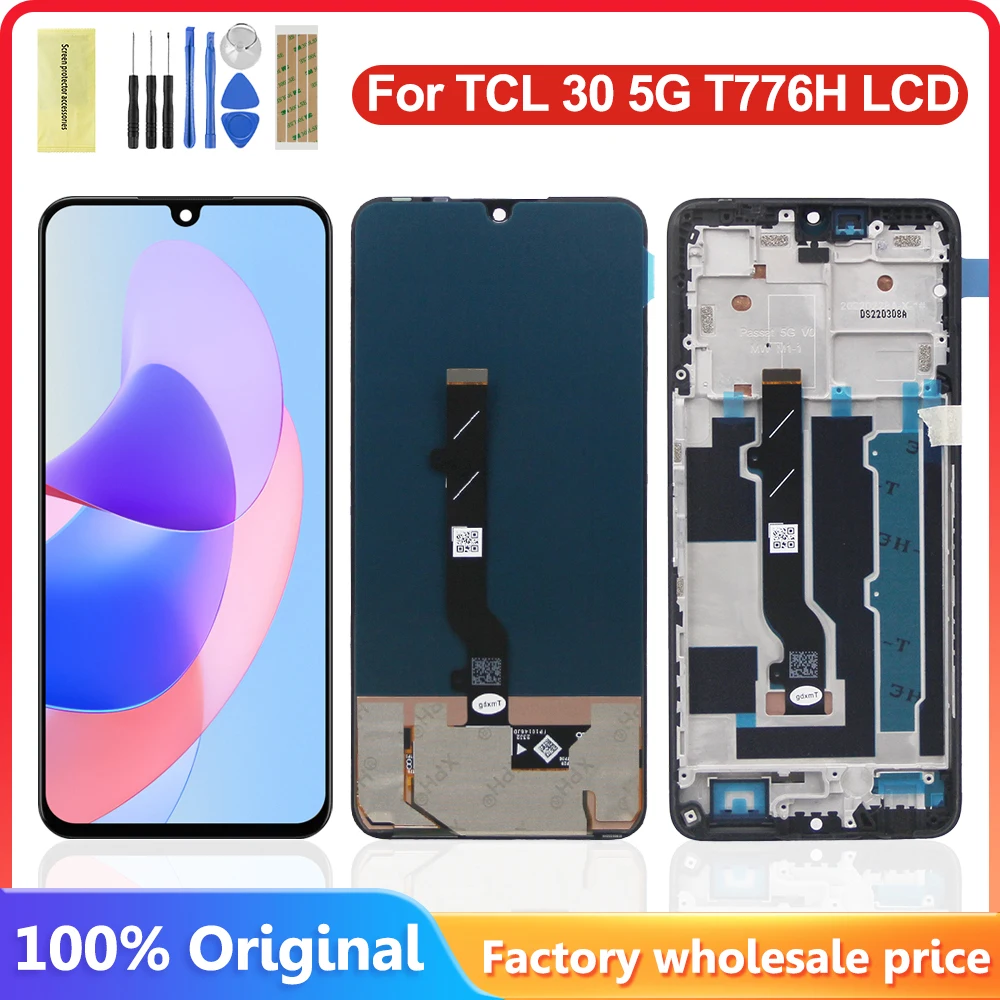 NEW Original For TCL 30 5G LCD Display Touch Screen Digitizer Assemby Replacement For TCL 30 5G T776H Display with Frame
NEW Original For TCL 30 5G LCD Display Touch Screen Digitizer Assemby Replacement For TCL 30 5G T776H Display with Frame