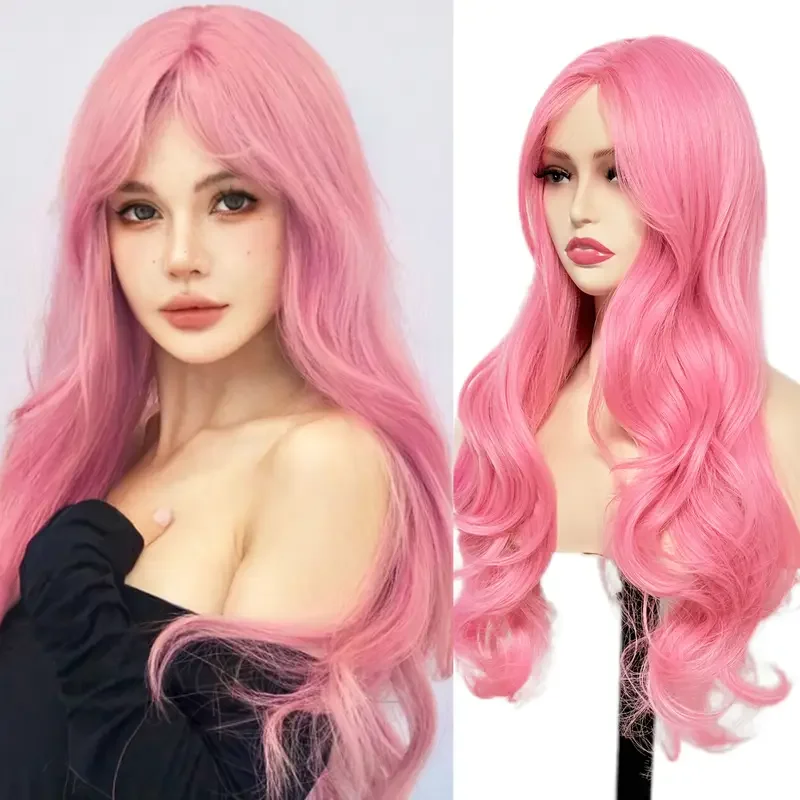 26-Inch Long Pink Curly Wave Wig Soft High-Temperature Synthetic Fiber - Perfect for Beginners, Daily Wear, Dates, Parties
26-Inch Long Pink Curly Wave Wig Soft High-Temperature Synthetic Fiber - Perfect for Beginners, Daily Wear, Dates, Parties