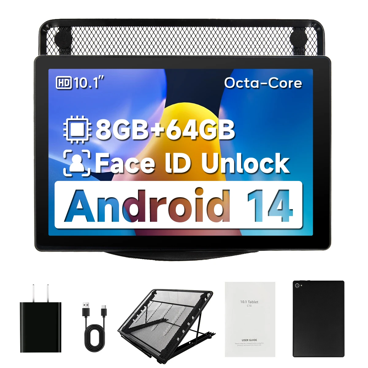 10.1 Inch Tablet Android 14 Phablet 8GB RAM 32GB ROM HD Octa-Core 2.0 GHz Face Unlock WiFi6 Bluetooth 5000mWh Battery With Stand
10.1 Inch Tablet Android 14 Phablet 8GB RAM 32GB ROM HD Octa-Core 2.0 GHz Face Unlock WiFi6 Bluetooth 5000mWh Battery With Stand