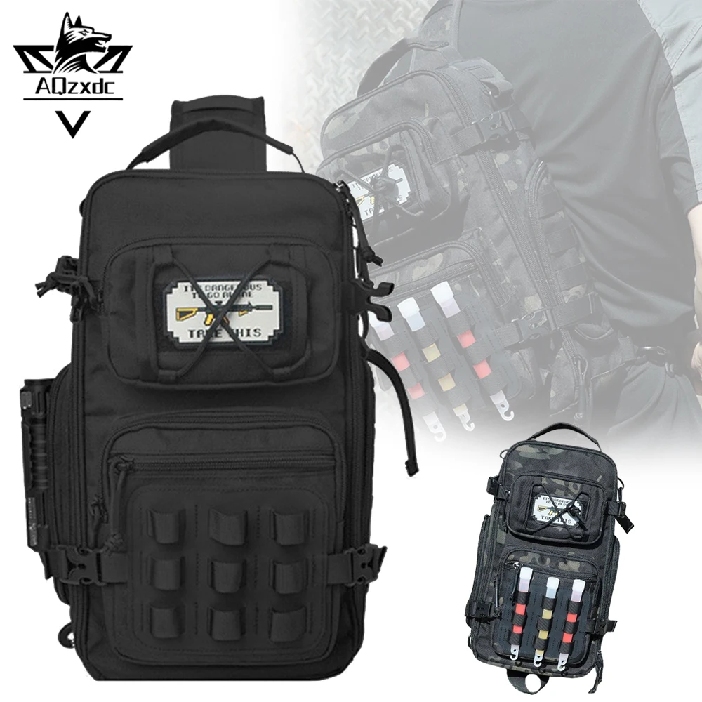 Tactical Crossbody Backpack Multifunctional Single Shoulder Large Capacity Motorcycle Riding Bag for Hunting Hiking Camping
Tactical Crossbody Backpack Multifunctional Single Shoulder Large Capacity Motorcycle Riding Bag for Hunting Hiking Camping