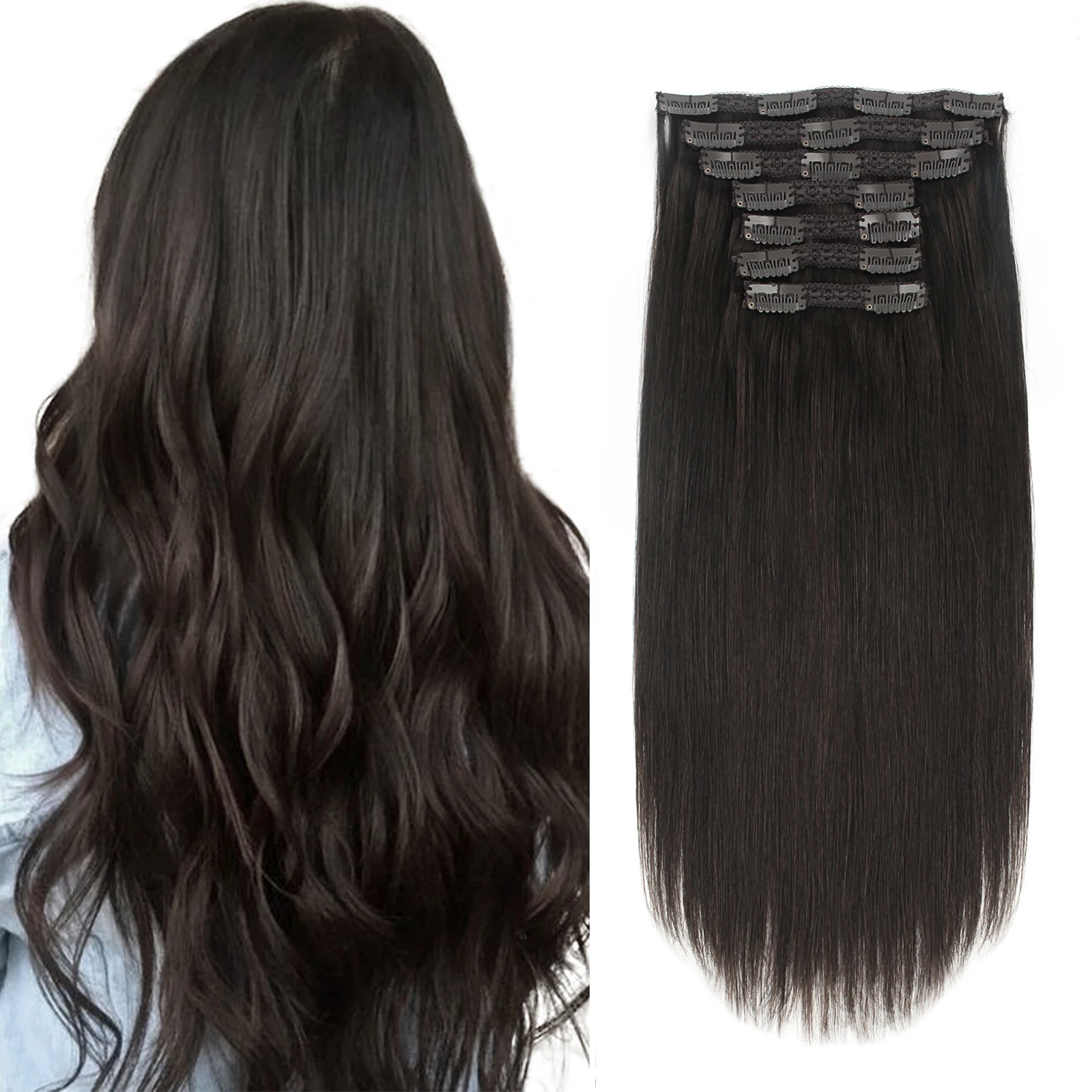 Sixstarhair 7 шт., зажимы для наращивания человеческих волос Remy Virgin, 120 г и 140 г/упак., 16/18/20/22 дюйма, зажим для наращивания волос для женщин 
Sixstarhair 7 шт., зажимы для наращивания человеческих волос Remy Virgin, 120 г и 140 г/упак., 16/18/20/22 дюйма, зажим для наращивания волос для женщин