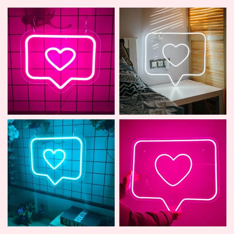 Custom Acrylic Neon Signs Like Ins Heart LED USB Neon Lights for Wall Bedroom Home Photo Studio Decoration Neon Gift Lamp
Custom Acrylic Neon Signs Like Ins Heart LED USB Neon Lights for Wall Bedroom Home Photo Studio Decoration Neon Gift Lamp