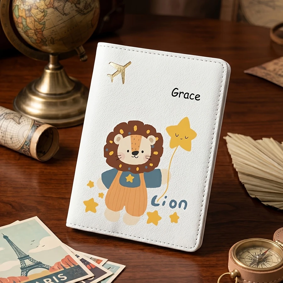Personalized Passport Holder with Protective Cover - Custom Name/Text, Cute Cartoon Lion Pattern Design
Personalized Passport Holder with Protective Cover - Custom Name/Text, Cute Cartoon Lion Pattern Design
