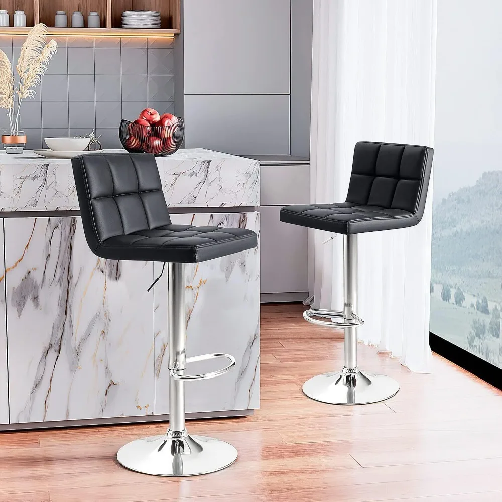 Bar Stools Modern PU Leather Adjustable Barstools with Back Armless Hydraulic Kitchen Counter Height Swivel Bar Stool Set of 2
Bar Stools Modern PU Leather Adjustable Barstools with Back Armless Hydraulic Kitchen Counter Height Swivel Bar Stool Set of 2