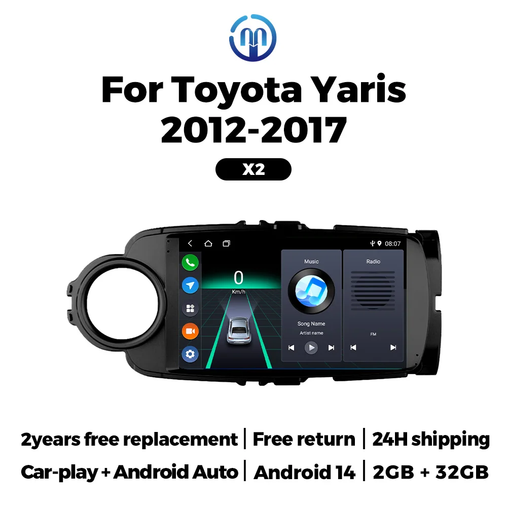 MEKEDE Carplay WIFI Stereo Android System For Toyota Yaris 2012 2013 2014 2015 2016 2017 Car Multimedia Radio GPS Navigation
MEKEDE Carplay WIFI Stereo Android System For Toyota Yaris 2012 2013 2014 2015 2016 2017 Car Multimedia Radio GPS Navigation