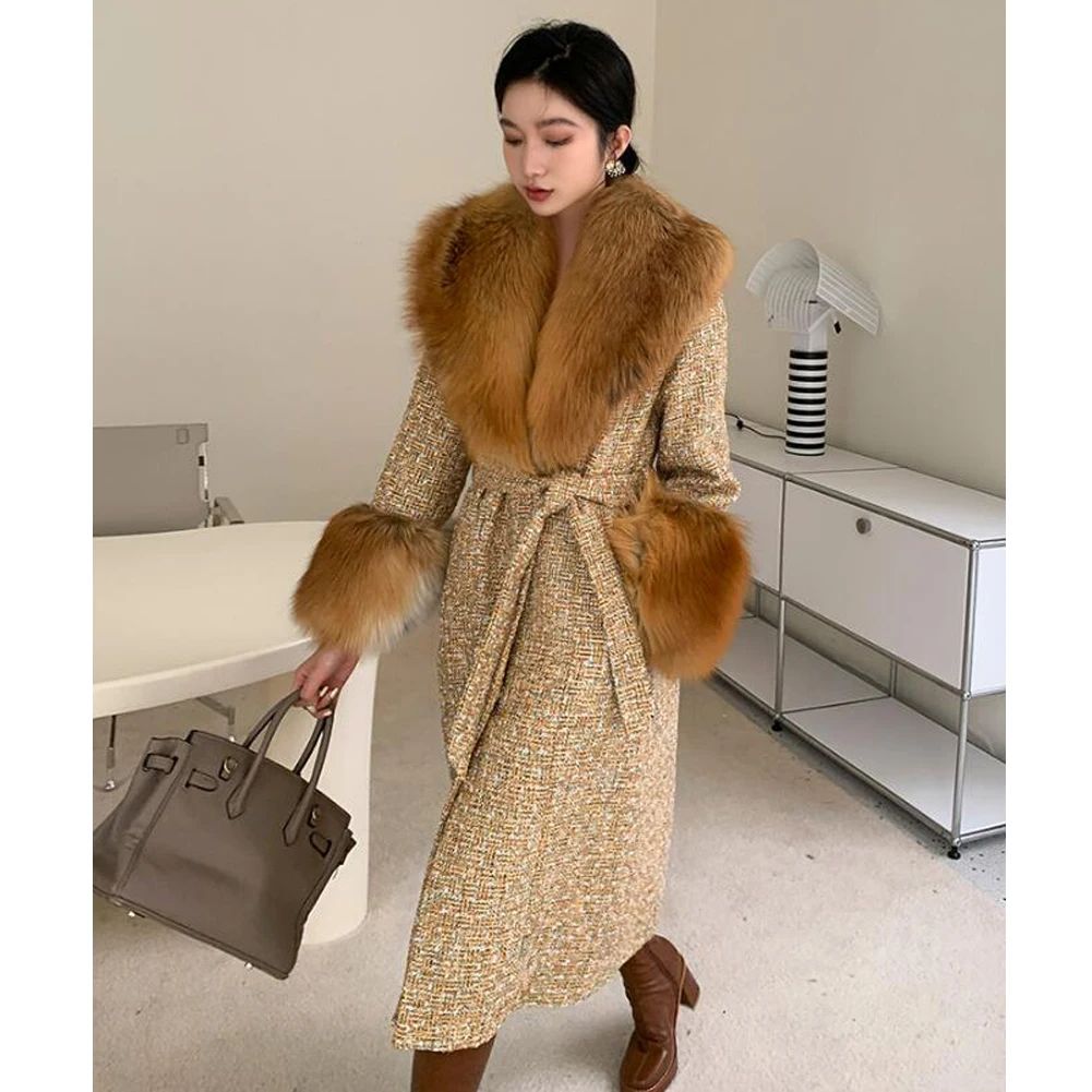 Denny&Dora Womens Fashion Coat Warmest Winter Coats Genuine With Big Lapel Collar Fur Jacket Long
Denny&Dora Womens Fashion Coat Warmest Winter Coats Genuine With Big Lapel Collar Fur Jacket Long