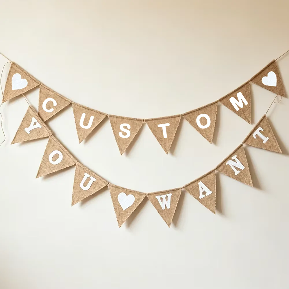 Personalized Triangular Burlap Banner Rustic Baby Shower Decoration Children's Birthday Party Accessories Design Your Own Banner
Personalized Triangular Burlap Banner Rustic Baby Shower Decoration Children's Birthday Party Accessories Design Your Own Banner