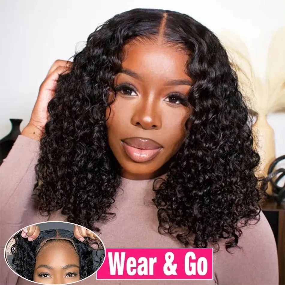 Mossily Curly Bob Wigs Human Hair Glueless Wig Ready To Go 13x6 HD Lace Front Wigs Deep Wave 13x4 Lace Frontal Wig 14 16 Inch 
Mossily Curly Bob Wigs Human Hair Glueless Wig Ready To Go 13x6 HD Lace Front Wigs Deep Wave 13x4 Lace Frontal Wig 14 16 Inch