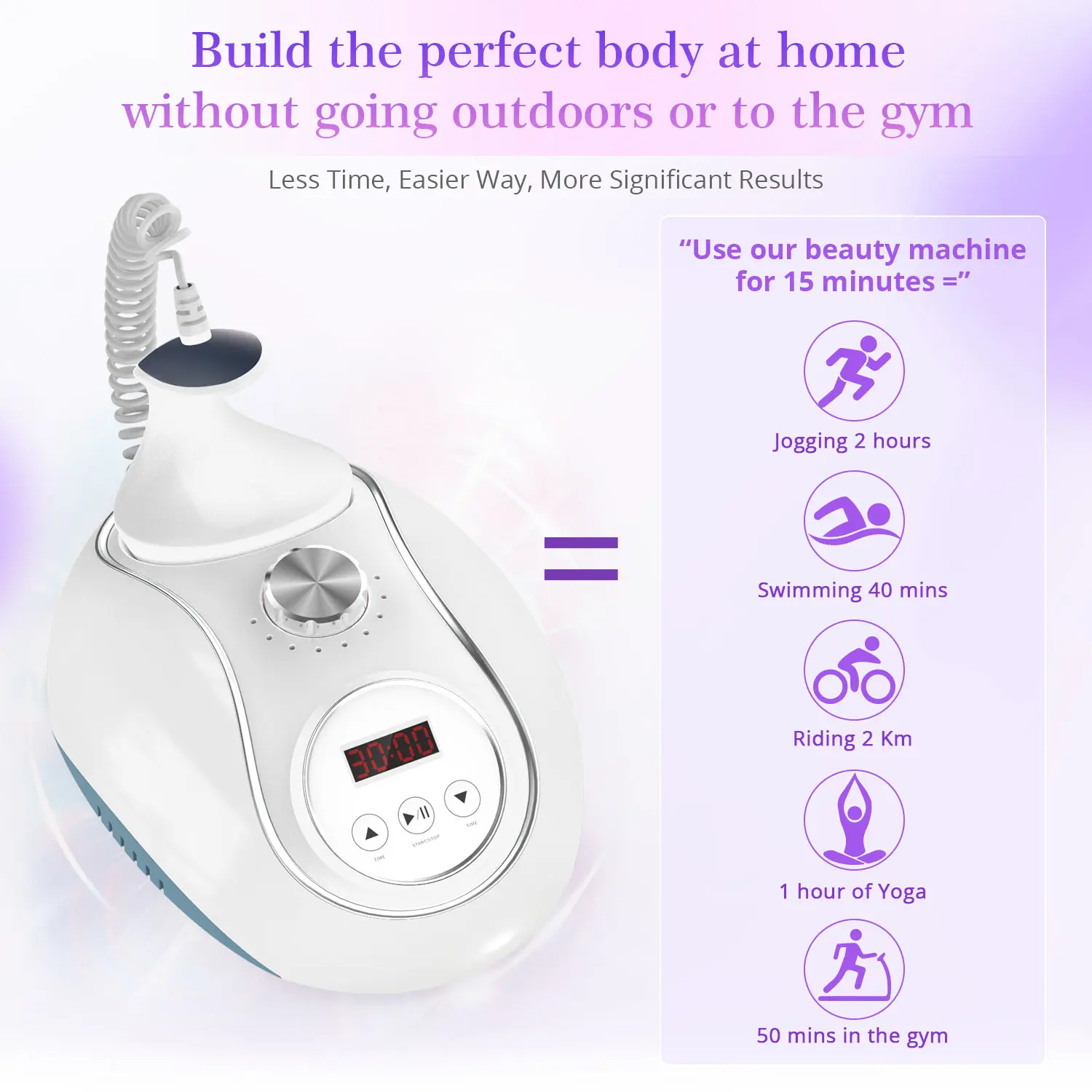 Suerbeaty 40K кавитационный массажный аппарат для тела, портативный инструмент для ухода за кожей с 9 уровнями энергии для тела, живота, бедер, рук, боев
Suerbeaty 40K кавитационный массажный аппарат для тела, портативный инструмент для ухода за кожей с 9 уровнями энергии для тела, живота, бедер, рук, боев