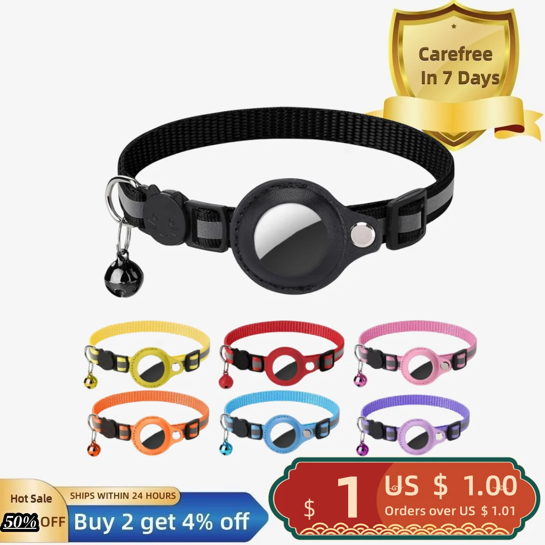 Airtag Pet Collar Adjustable Reflective Nylon Cat Collar Anti-lost Pet Necklace For Puppy With Apple Airtags Holder
Airtag Pet Collar Adjustable Reflective Nylon Cat Collar Anti-lost Pet Necklace For Puppy With Apple Airtags Holder