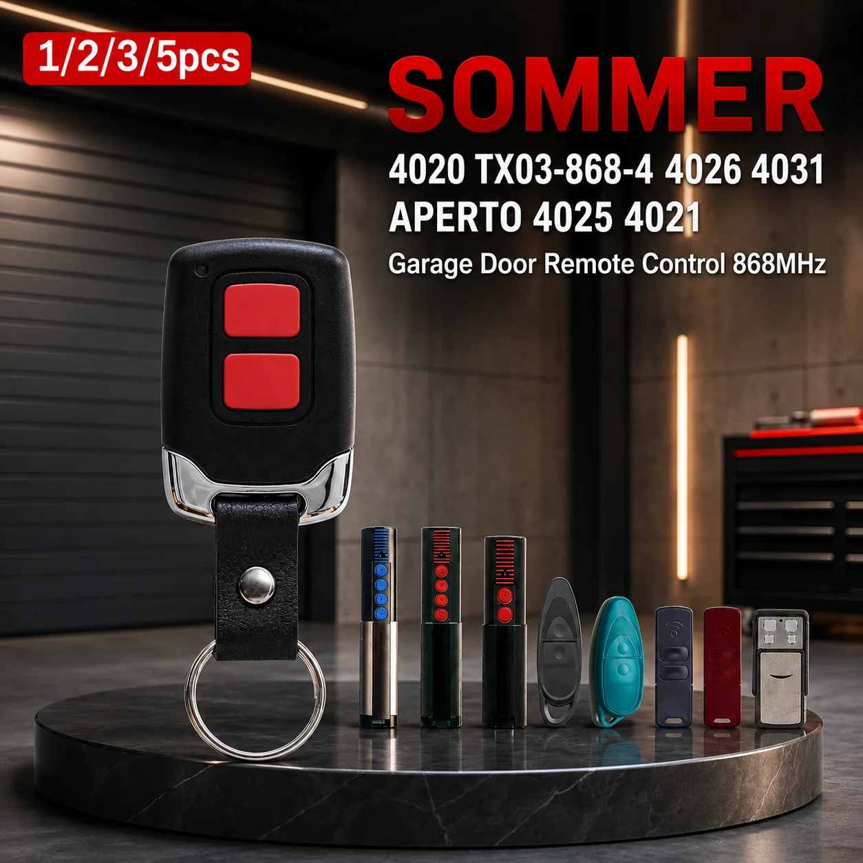 1/2/3/5PCS SOMMER 4020 TX03-868-4 4026 4031 Garage Door Remote Control 868MHz For SOMMER APERTO 4025 4021 Handheld Transmitter
1/2/3/5PCS SOMMER 4020 TX03-868-4 4026 4031 Garage Door Remote Control 868MHz For SOMMER APERTO 4025 4021 Handheld Transmitter