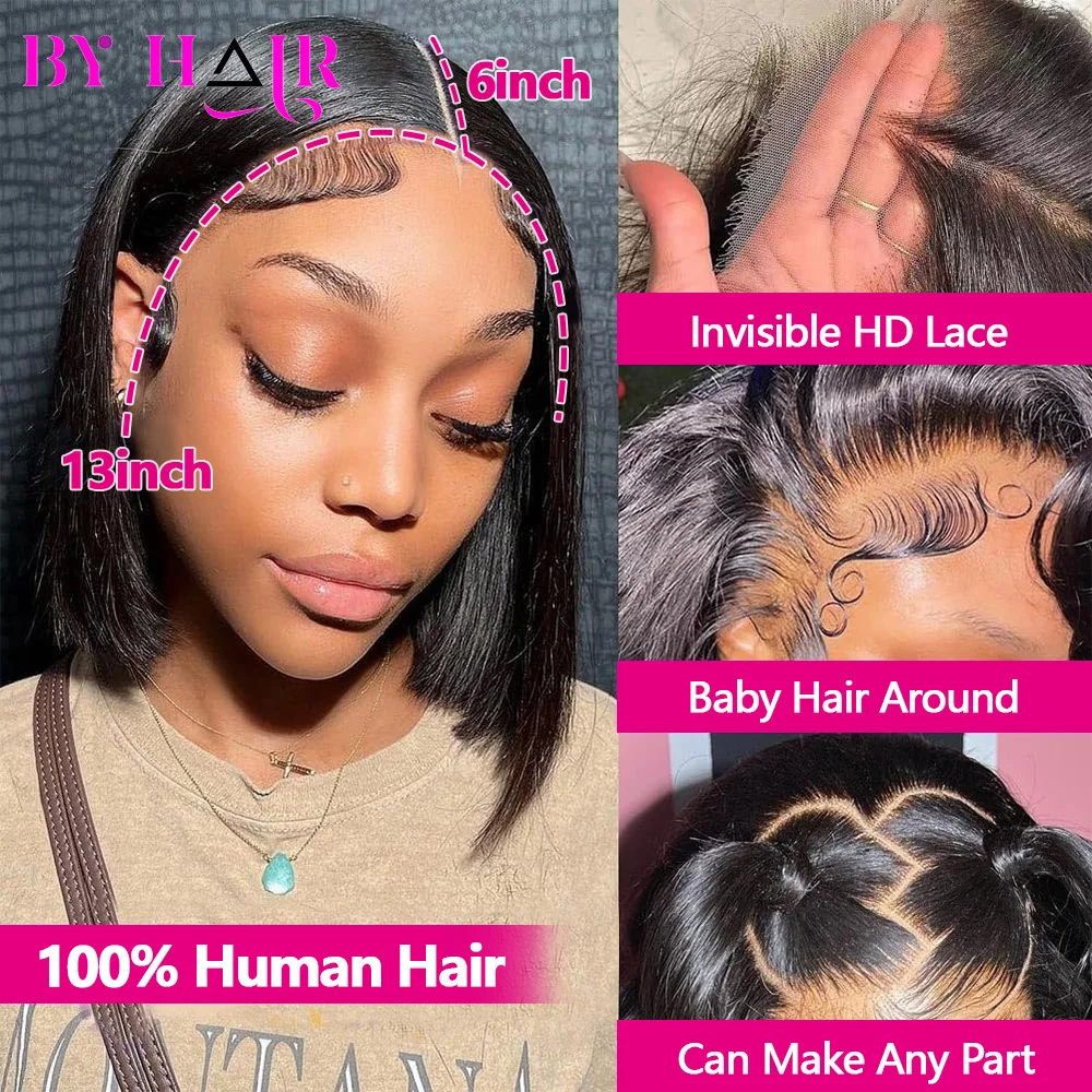 13x6 Lace Bob Wig Human Hair 13X4 Lace Front Wig 180% Density Short Straight Bob Wig Transparent Lace Pre Plucked With Baby Hair
13x6 Lace Bob Wig Human Hair 13X4 Lace Front Wig 180% Density Short Straight Bob Wig Transparent Lace Pre Plucked With Baby Hair