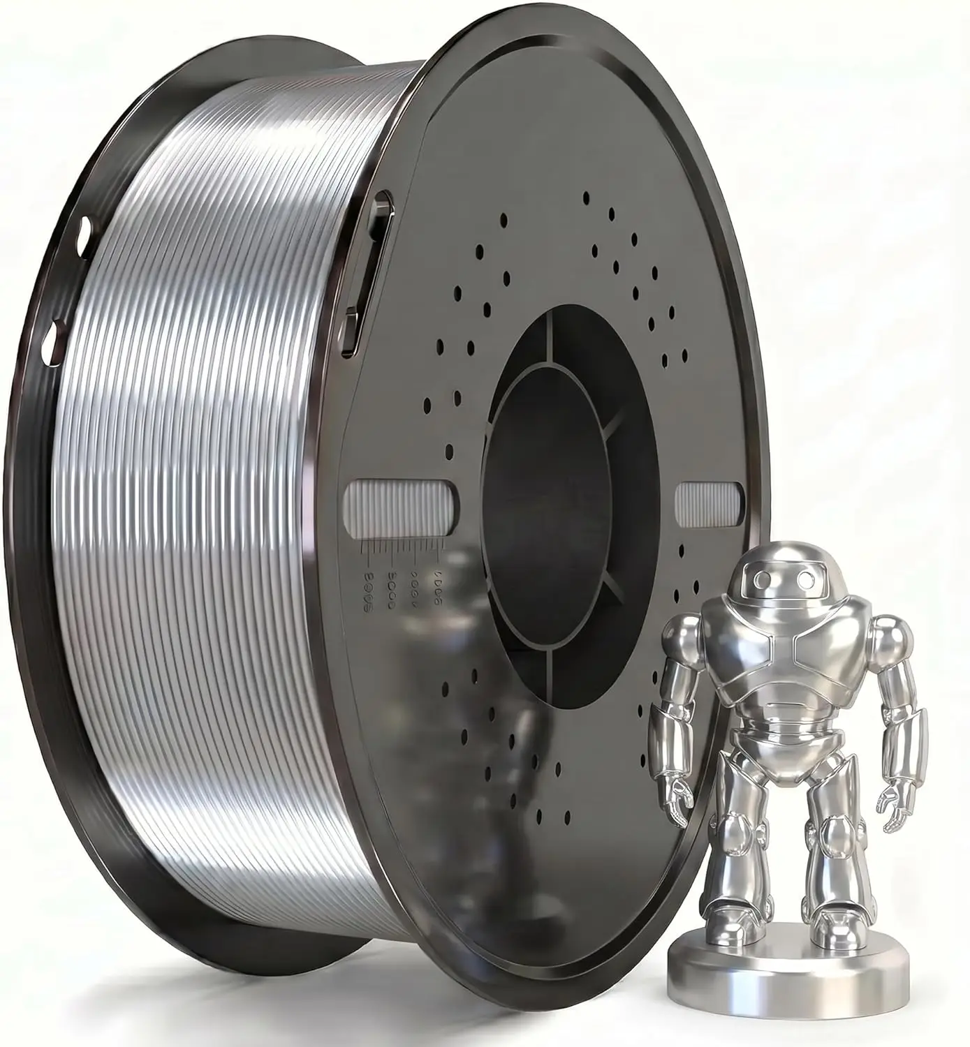 Silk Silver PLA Filament 1.75 mm 3D Printing Filament 1kg Spool 3D Printer Material Shine Silky Shiny Metallic Metal Silk
Silk Silver PLA Filament 1.75 mm 3D Printing Filament 1kg Spool 3D Printer Material Shine Silky Shiny Metallic Metal Silk