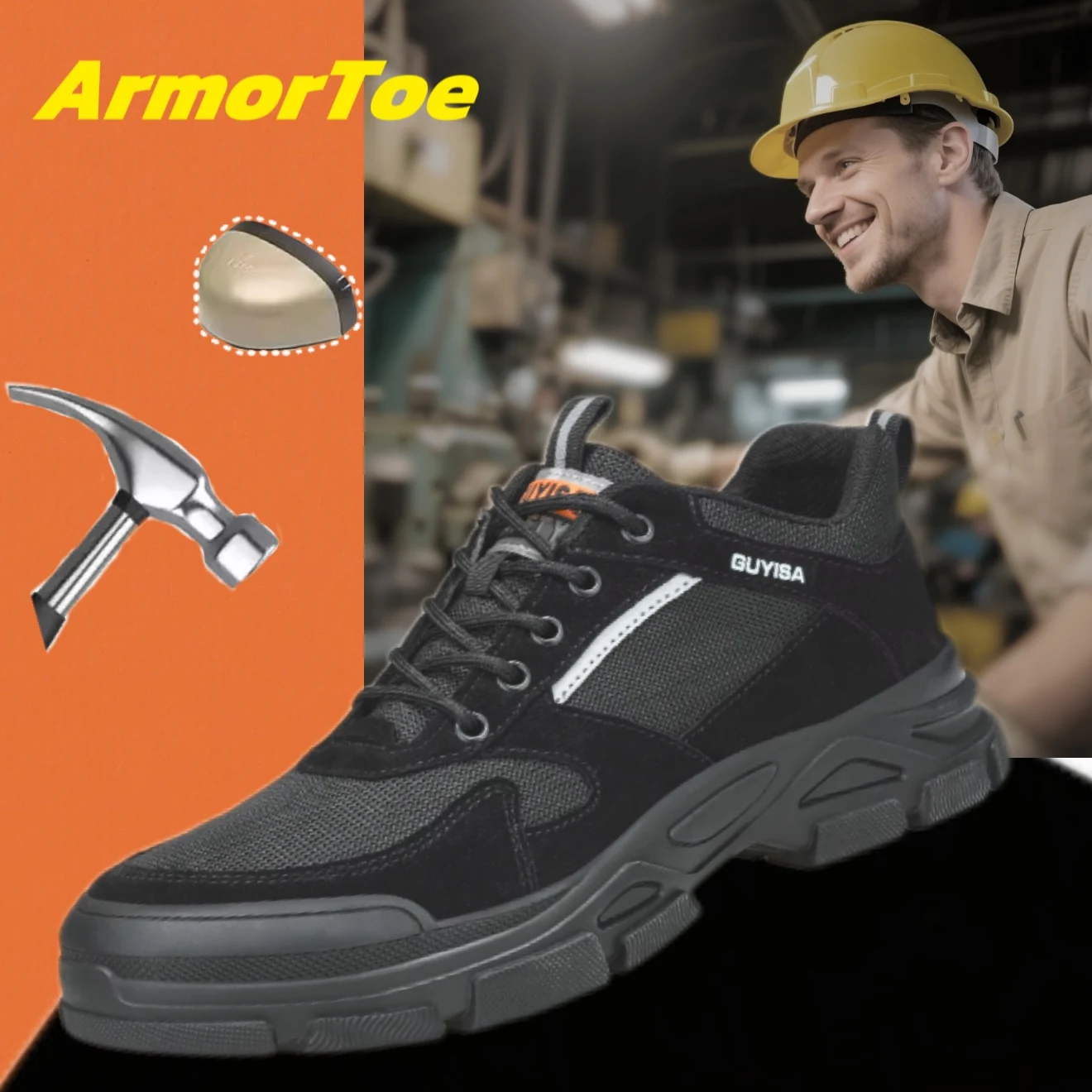 ArmorToe Steel Toe Anti-smash Anti-stabbing Safety Shoes Comfortable Breathable Lightweight Work Shoes #Armor2602
ArmorToe Steel Toe Anti-smash Anti-stabbing Safety Shoes Comfortable Breathable Lightweight Work Shoes #Armor2602