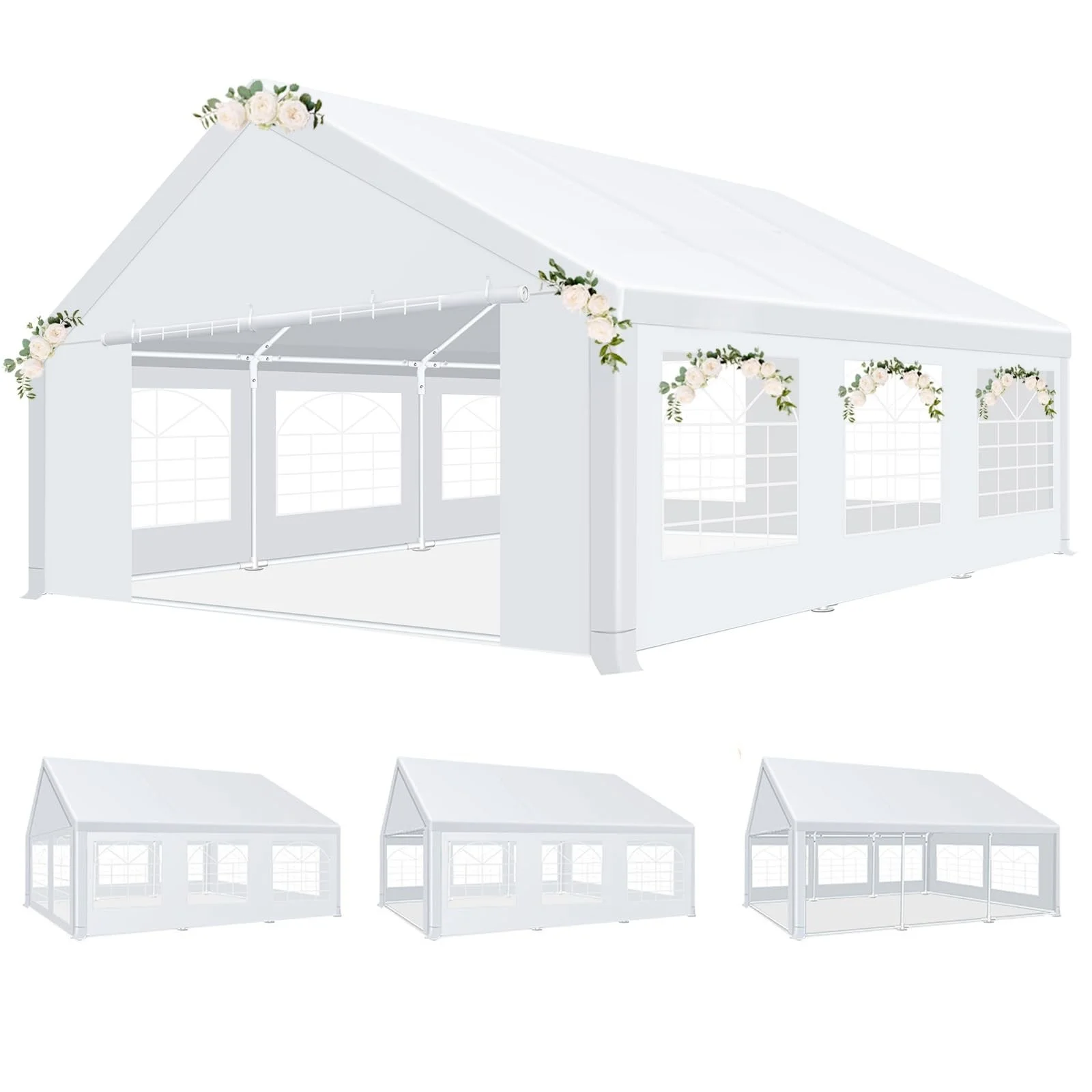 20x20FT Party Tent Heavy Duty for Parties Outdoor Gazebo White Event Shelter Wedding Canopy BBQ Carport Commercial with Sidewall
20x20FT Party Tent Heavy Duty for Parties Outdoor Gazebo White Event Shelter Wedding Canopy BBQ Carport Commercial with Sidewall