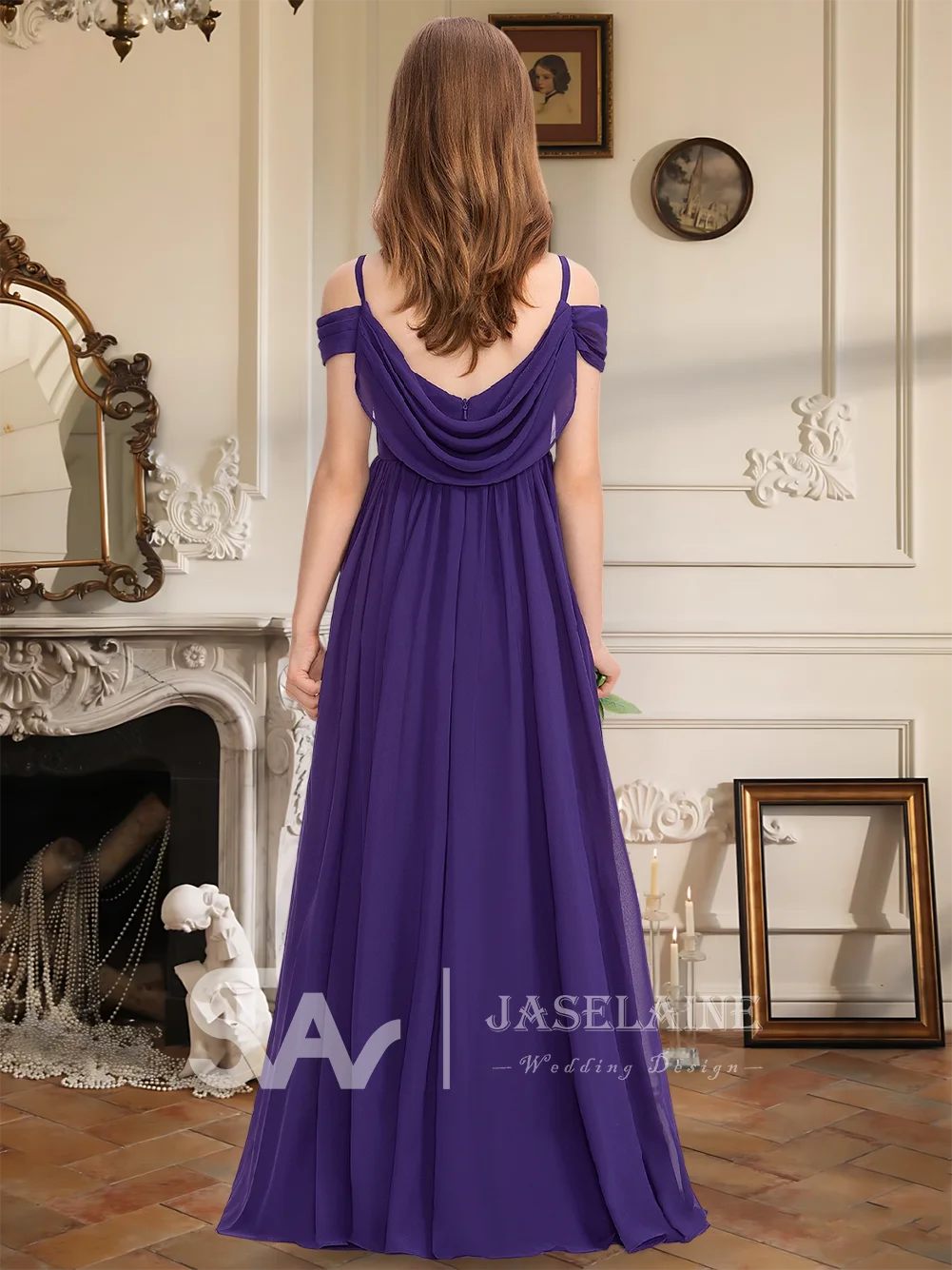 B Kids Elegant Chiffon A-Line Cold Shoulder Junior Bridesmaid Dress Floor-Length Flower Girl Dress Girls Formal Wedding Party
B Kids Elegant Chiffon A-Line Cold Shoulder Junior Bridesmaid Dress Floor-Length Flower Girl Dress Girls Formal Wedding Party
