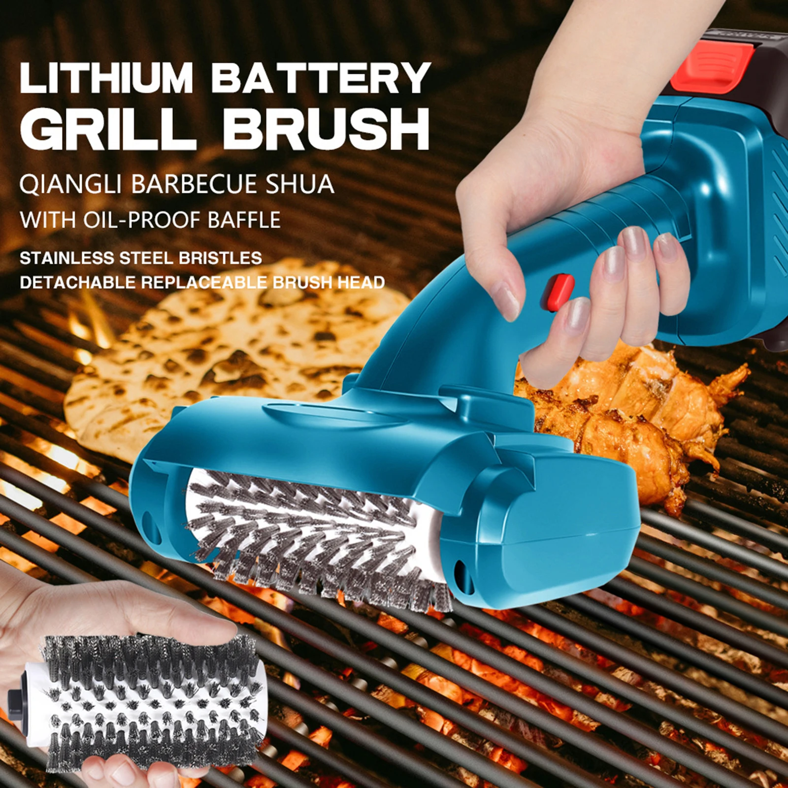 Electric Rotary Grill Brush Scrubber Powerful Cleaner Grill Tools Kit with Ice Scrap for Outdoor Grilling Accessories
Electric Rotary Grill Brush Scrubber Powerful Cleaner Grill Tools Kit with Ice Scrap for Outdoor Grilling Accessories