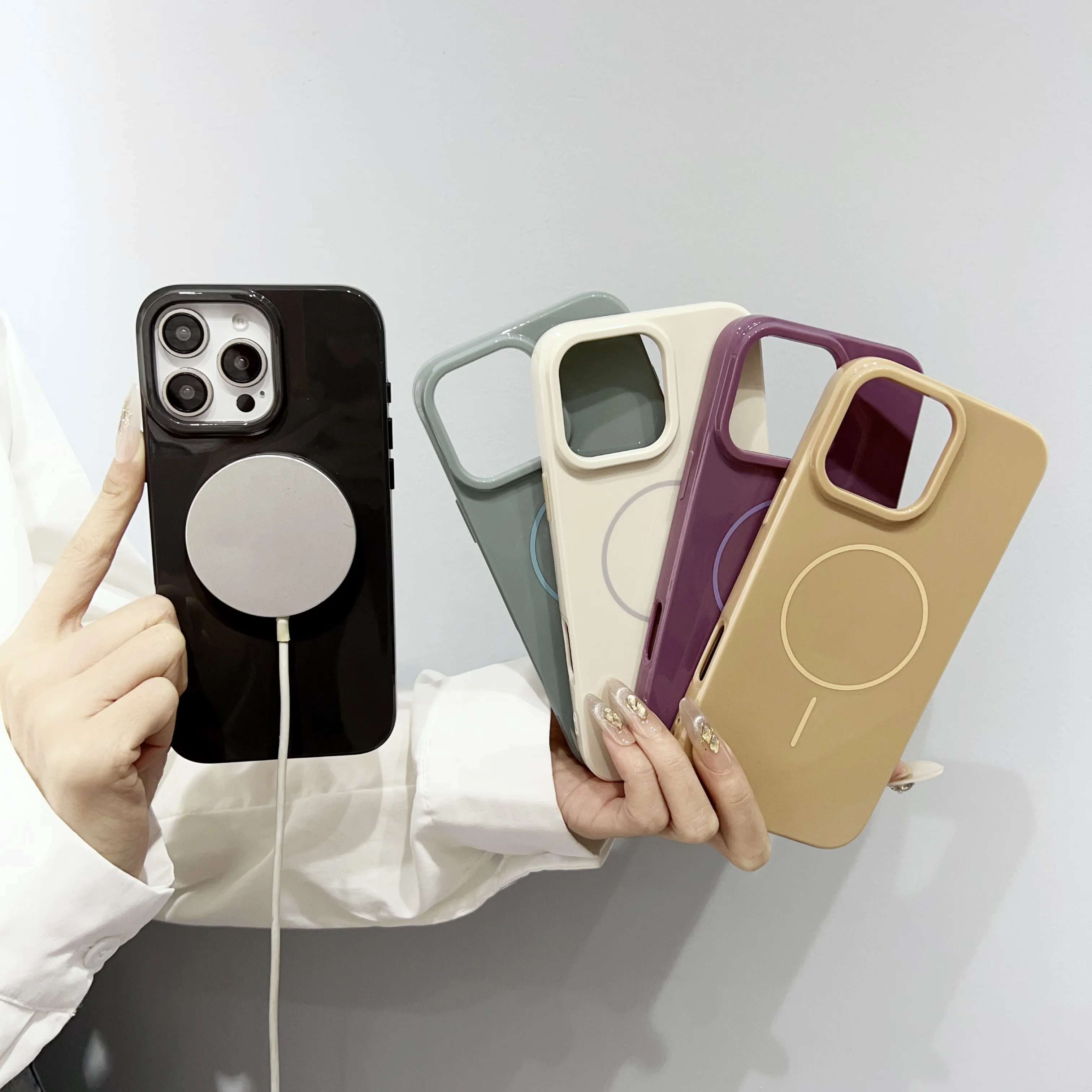 Simple Solid Color Protective Case for iPhone 16 15 14 Plus 13 12 Pro Max Mobile Phone Shell Protection Wireless Charging Case
Simple Solid Color Protective Case for iPhone 16 15 14 Plus 13 12 Pro Max Mobile Phone Shell Protection Wireless Charging Case