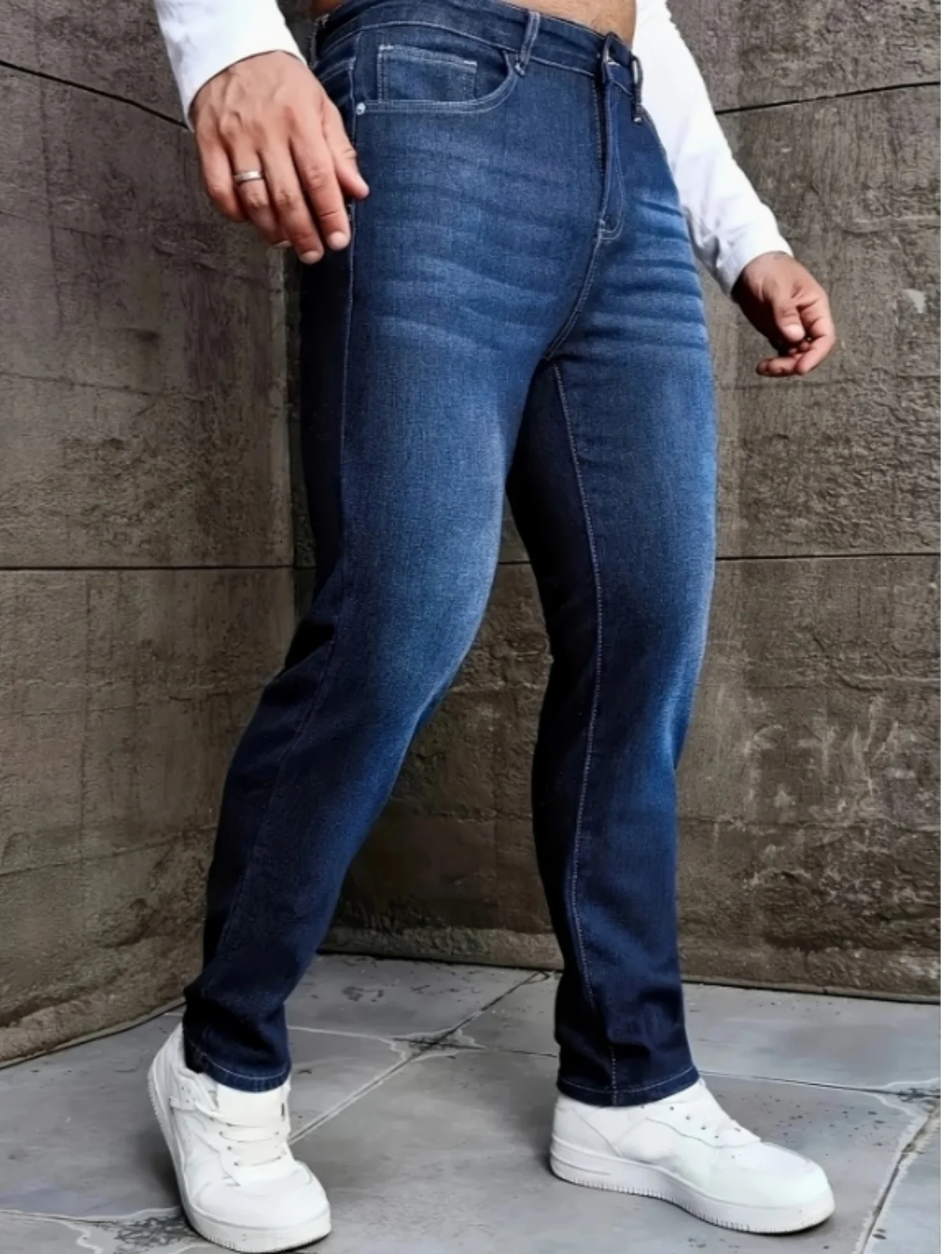 Мужские эластичные джинсы узкого кроя, джинсовый материал с контролем запаха, транслантические полеты на крыше сети, подходит для всех сезонов 
Мужские эластичные джинсы узкого кроя, джинсовый материал с контролем запаха, транслантические полеты на крыше сети, подходит для всех сезонов