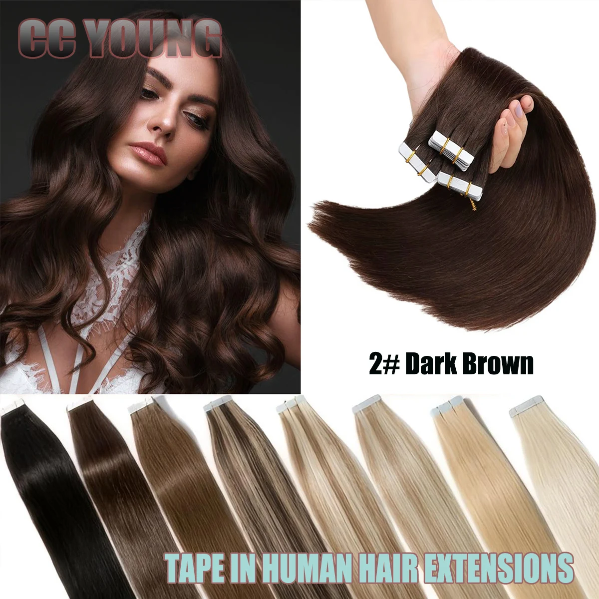 Невидимая лента для наращивания волос, 100% человеческие волосы Remy, темно-коричневые наращивание волос для женщин, добавление длины и объема
Невидимая лента для наращивания волос, 100% человеческие волосы Remy, темно-коричневые наращивание волос для женщин, добавление длины и объема