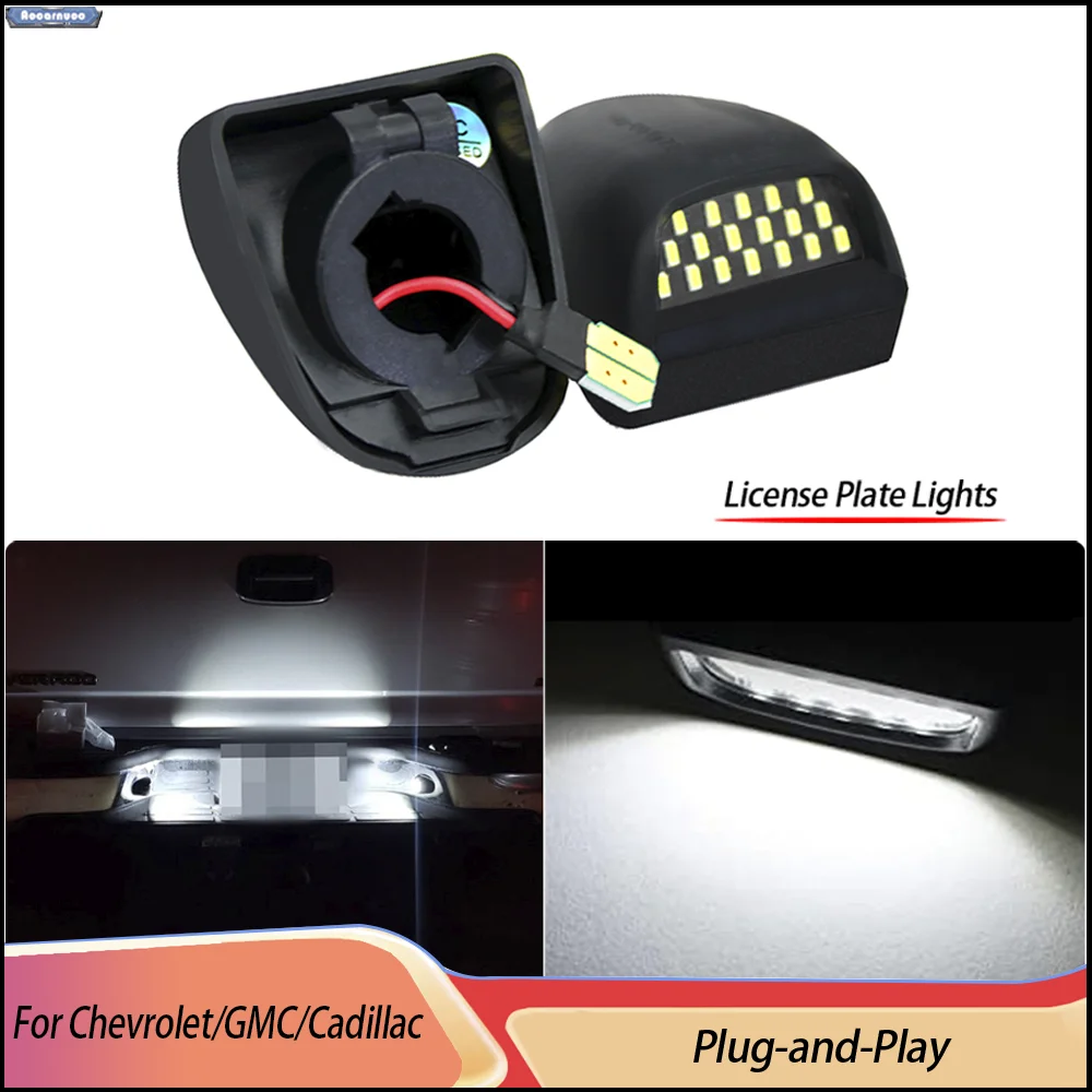 2Pcs 6500K White LED License Plate Lights For Chevrolet Silverado/GMC Sierra Yukon/Cadillac Escalade
2Pcs 6500K White LED License Plate Lights For Chevrolet Silverado/GMC Sierra Yukon/Cadillac Escalade