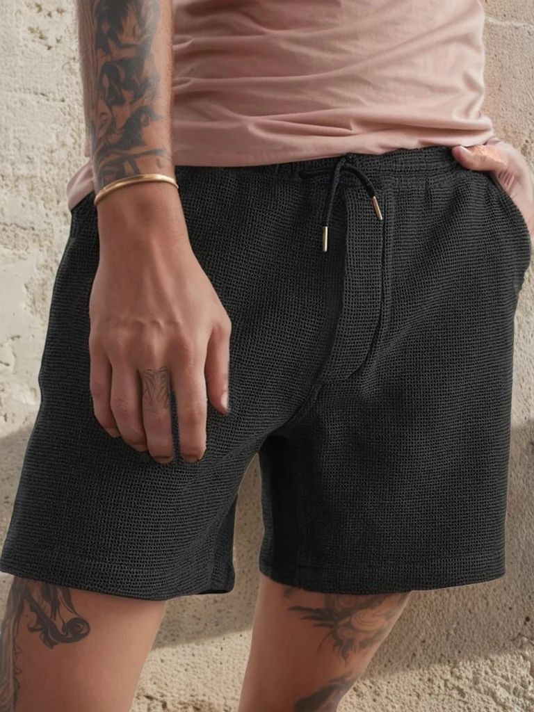 Мужские повседневные шорты с вафельной эластичной резинкой на талии и шнурком для тренировок, бега, бега, пляжные спортивные шорты с карманами
Мужские повседневные шорты с вафельной эластичной резинкой на талии и шнурком для тренировок, бега, бега, пляжные спортивные шорты с карманами