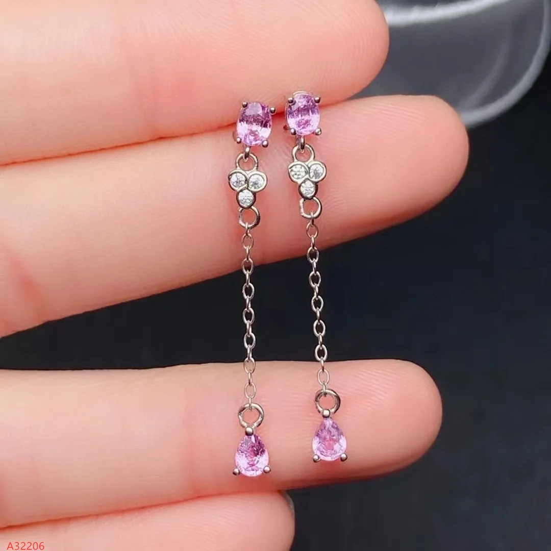 High End Jewelry 100% 925 Sterling Silver Natural Gemstone Pink Sapphire Earrings for Women Gift Party Marry Girl Birthday New
High End Jewelry 100% 925 Sterling Silver Natural Gemstone Pink Sapphire Earrings for Women Gift Party Marry Girl Birthday New
