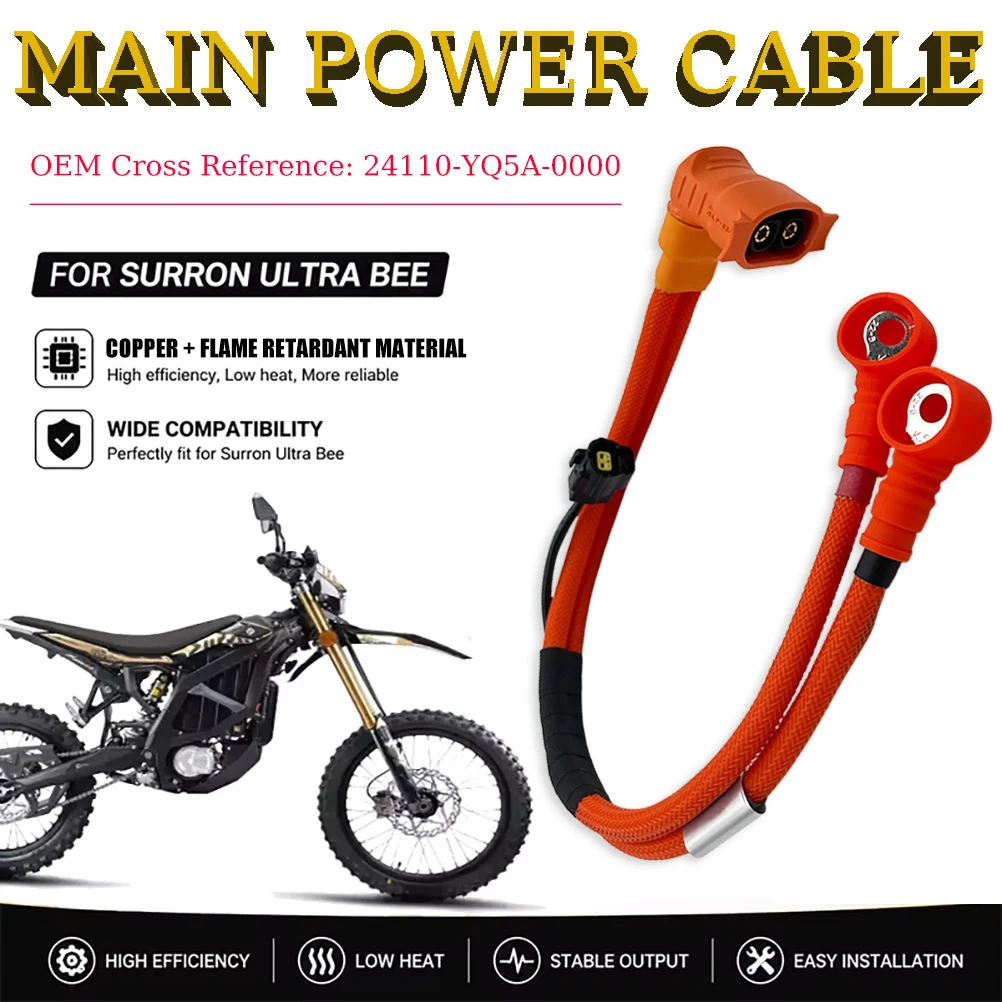 Motorcycle Original Ultra Bee Lithium Battery Power Cable For SURRON Ultra Bee Electric Motocross Discharge Wire Replace Parts
Motorcycle Original Ultra Bee Lithium Battery Power Cable For SURRON Ultra Bee Electric Motocross Discharge Wire Replace Parts