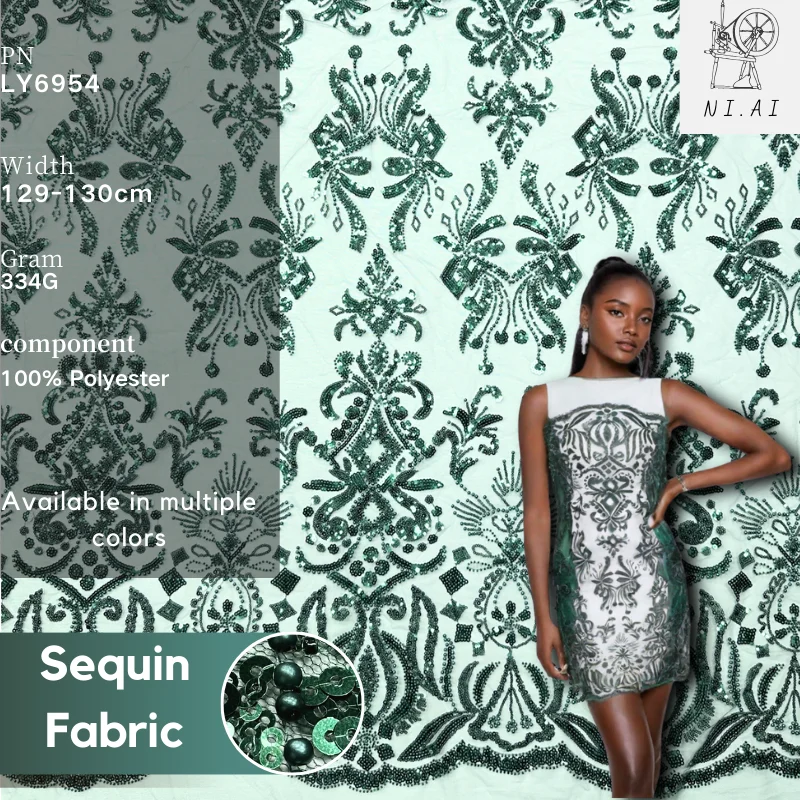Green African Tulle Lace Fabric 2025 High Quality Lace Nigerian Sequins Beaded Lace Fabric French Laces For Evening Party Dress
Green African Tulle Lace Fabric 2025 High Quality Lace Nigerian Sequins Beaded Lace Fabric French Laces For Evening Party Dress