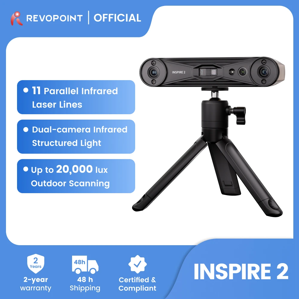 Revopoint INSPIRE 2 3D Scanner PREMIUM For 3D Print 0.05mm 30fps Outdoor Scanner Infrared Multi-line Laser HandheldScan Wireless
Revopoint INSPIRE 2 3D Scanner PREMIUM For 3D Print 0.05mm 30fps Outdoor Scanner Infrared Multi-line Laser HandheldScan Wireless