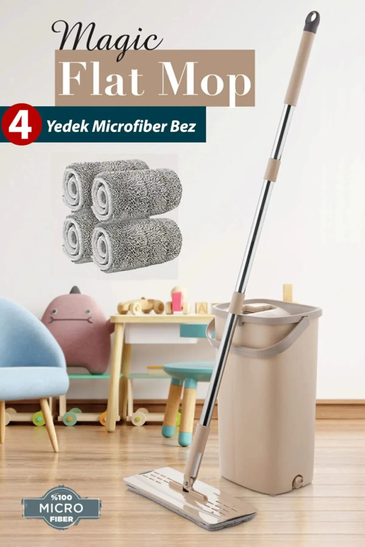 Magic Flat Tablet Mop Home Office Floor Wall Wiping Cleaning Bucket Set 4 Pcs Microfiber Replacement Cloth
Magic Flat Tablet Mop Home Office Floor Wall Wiping Cleaning Bucket Set 4 Pcs Microfiber Replacement Cloth